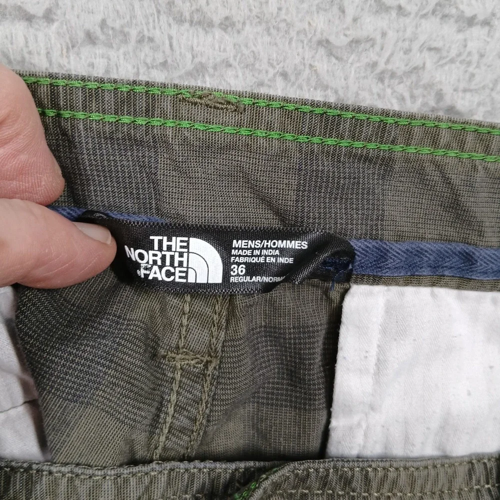 The‎ North Face Men's Shorts 36 Green Plaid Casual Outdoor Hiking Regular Fit